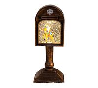 JUYAXIN Cassetta postale di Natale LED Musica Luce di Cristallo con Melodie Festival e USB Power Lampada da Tavolo per Decorazioni Vacanze USB Powered Decorazioni per feste di Natale