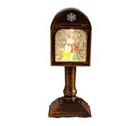 JUYAXIN Cassetta postale di Natale LED Musica Luce di Cristallo con Melodie Festival e USB Power Lampada da Tavolo per Decorazioni Vacanze USB Powered Decorazioni per feste di Natale