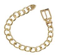 JUYAXIN Cavigliera unisex metallica, stile punk cubano, per calzature, da donna, per feste in spiaggia e abiti casual, ornamento per scarpe alla moda, Misura unica, come descritto