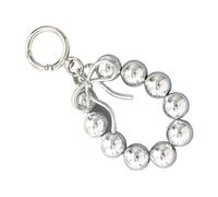 JUYAXIN Cinturino da polso per telefono in rilievo Bracciali Bowknot Handfree Wristlet Anti Lost Lanyard perline braccialetti per telefono cinturino