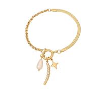 JUYAXIN Ciondolo a forma di cuore alla moda, gioiello da polso perfetto per giovani coppie o amiche strette donne eleganti, Misura unica, come descritto