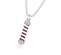 JUYAXIN Elegante collana con ciondolo a forma di bastoni da barbiere, accessorio alla moda per uomini e donne alla moda che amano i pezzi della cultura, One Size, come descritto, come descritto