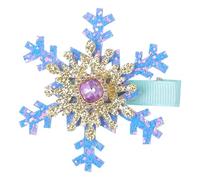 JUYAXIN Elegante fermaglio per capelli a forma di fiocco di neve con cristalli, per balletcore, mazzi di capelli, elegante e glitterato, accessorio per foto