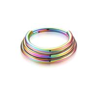 JUYAXIN Eleganti anelli da naso a più strati con campanelle a tre e cinque strati, decorazione per gli appassionati di piercing, comodi gioielli da piercing, 10 mm, come descritto, come descritto