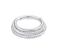 JUYAXIN Eleganti anelli da naso a più strati con campanelle a tre e cinque strati, decorazione per gli appassionati di piercing, comodi gioielli da piercing, 10 mm, come descritto, come descritto