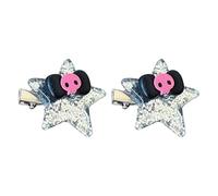 JUYAXIN Fermaglio per capelli a stella a cinque punte per adulti e bambini a forma di stella clip laterale pin ragazza casual barrette bella acconciatura accessori