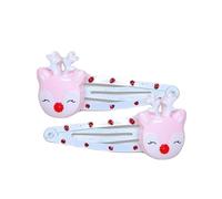 JUYAXIN Fermaglio per capelli alla moda con Babbo Natale e albero di Natale, per acconciature e acconciature antiscivolo, elegante clip per donne e bambini