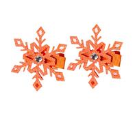 JUYAXIN Fermaglio per capelli in lega dall'aspetto elegante fiocco di neve forcina per capelli accessori per capelli decorativi per bambini e donne 2 pezzi