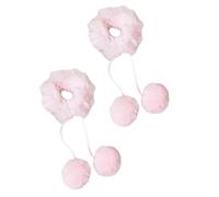 JUYAXIN Pompon Peluche Scrunchies per Studenti Bambini Elastico Coda di Cavallo Titolare Dolci Panini Ornamento Dei Capelli Decorazione Styling Dei Capelli