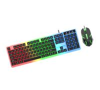 JUYAXIN Tastiera da gioco multimediale con cavo USB retroilluminato a LED di grandi dimensioni per il lavoro USB Set