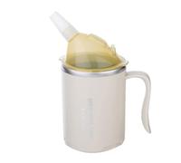 JUYAXIN Tazza medica antiruggine da 400 ml con coperchio immunitario per anziani e disabili contro il desiderio cannuccia, eccellente per alimenti liquidi da soli, azione confortevole, riabilitazione