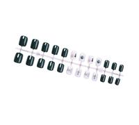 JUYAXIN Unghie finte scintillanti corte quadrate coperture complete stick sulle unghie di Natale premere sulle unghie forniture per manicure