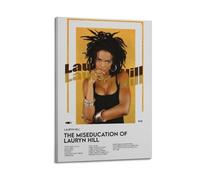 JUYERGWERKJ Lauryn Hill The Miseducation (2) Poster estetici da parete decorativi vintage su tela per soggiorno e camera da letto (40 x 60 cm) con cornice