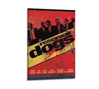 JUYERGWERKJ Poster decorativo da parete con immagine di un film con serbatoio di cani, decorazione artistica da parete vintage su tela per soggiorno, camera da letto, 40 x 60 cm, con cornice