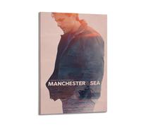 JUYERGWERKJ Poster di Manchester by The Sea Poster estetico decorativo da parete vintage su tela per soggiorno camera da letto (50 x 75 cm) con cornice