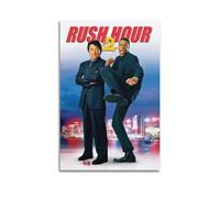 JUYERGWERKJ Poster di Rush Hour su tela, decorazione artistica da parete, stile vintage, per soggiorno, camera da letto, 50 x 75 cm, senza cornice