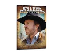 JUYERGWERKJ Walker Texas Ranger - Poster estetico decorativo da parete, stile vintage, su tela, per soggiorno, camera da letto, 20 x 30 cm, con cornice