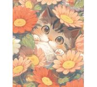 JUYIYUANFUZH Punto Croce Prestampato Gattino Tra I Girasoli 3 Ricamo Starter Kit Per Principianti, Adulti E Bambini Decorazione Domestica 11CT 15.7 * 19.7In