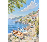 JUYIYUANFUZH Punto Croce Prestampato Ricamo Starter Kit Diy 11CT Isola Romanticismo D Punto Croce Kit Da Ricamare Principianti Hobby Creativi Adulti 40×50Cm