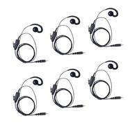 JUYODE 6 auricolari girevoli a C per walkie talkie con microfono per Motorola CLP1010e, CLP1040e, CLP1080e, CLP1083e, CLP107e, CLPe107, CLP446e, CLPe446, CLPe Plus, 6 pezzi