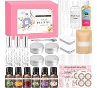 JUYRLE Set di profumi fai da te, kit per la produzione di olio solido, per adulti, fai da te con olio essenziale, mini fragranze con piccolo flacone spray, come regalo per donne e bambini