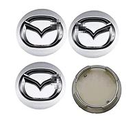 JUZELY 4 Pezzi coprimozzo per Mazda 2 3 5 6 MX5 MX30 CX3 CX30 CX5 50 7 8 9 RX8 56mm, Coprimozzo Ruota Cerchi coprimozzo per mozzi con Emblemi Coprimozzo Centrale Ruota di Ricambio Accessori
