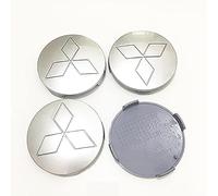 JUZELY 4 Pezzi coprimozzo per Mitsubishi L200 58/60/81MM, Coprimozzo Ruota Cerchi coprimozzo per mozzi con Emblemi Coprimozzo Centrale Ruota di Ricambio Accessori,81-Silver