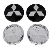 JUZELY 4 Pezzi coprimozzo per Mitsubishi Lancer Outlander ASX Pajero 60mm, Coprimozzo Ruota Cerchi coprimozzo per mozzi con Emblemi Coprimozzo Centrale Ruota di Ricambio Accessori,B