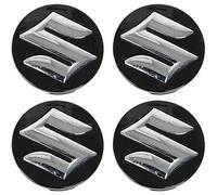 JUZELY 4 Pezzi coprimozzo per Suzuki Grand Vitara 2022 2023 54mm, Coprimozzo Ruota Cerchi coprimozzo per mozzi con Emblemi Coprimozzo Centrale Ruota di Ricambio Accessori,Black