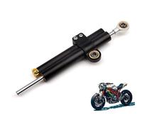 JUZELY Ammortizzatore Sterzo Moto per Ducati Hypermotard 698 Mono RWE 2024, Alluminio Sterzo Ammortizzatore Stabilizzatore Moto Stabilizzatore Lineare Ammortizzatori,Black-A