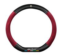 JUZELY Coprivolante Auto per Alfa Romeo Giulia Stelvio Mito 147, Coprivolante in Pelle Microfibra Traspirante e Antiscivolo, Durevole Copri sterzo Auto Accessori Auto Interno,Red-D