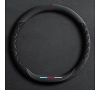 JUZELY Coprivolante Auto per Seat Ateca 2016 2017 2018 2019-pr, Coprivolante in Pelle Microfibra Traspirante e Antiscivolo, Durevole Copri sterzo Auto Accessori Auto Interno,D/B-38cm