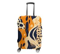 JUZGTSIT Arancione e Blu Scuro per Carry On per TSA Approvato Manica Adatto 18-32 Pollici, Stile, Piccolo Elastico Bagagli Copertura Valigie Coperture Protector, Stile:, L, Classico