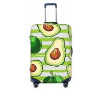 JUZGTSIT Avocado Keep Calm Avocado Doing Sport, piccola copertura elastica per valigie, A righe verde avocado, M, Classico