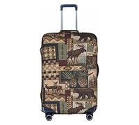 JUZGTSIT Bear Deer - Accessori per bagagliaio, a prova di cervo, per vacanze, copertura elastica per valigie, bianco, L, Classico