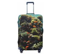 JUZGTSIT Biodiversity for Thicken Baggage Fit 18-32 Inch Black, S Elastic Luggage Cover Protector, Nero , L, Classico