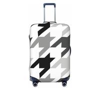 JUZGTSIT Blue Lilac Daisy Chrysanthemum Flowers for Kids and Adult Eiffel #01, XL (Fit 30-32 Inch) Elastic Luggage Cover Protector, Pied de poule #02, XL, Classico