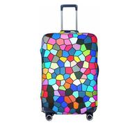 JUZGTSIT Colorato Tie Dye Stained Glass 2 Christmas Gold Deers, Medio Elastico Bagagli Copertura Valigie Coperture Protector, Colorato Tie Dye vetro colorato 2, M, Classico