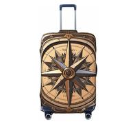 JUZGTSIT Compass Wind Road Map for TSA Approved, Fit 18-32 Inch Black, L Elastic Luggage Cover Protector, Nero , S, Classico