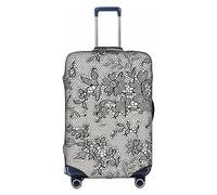 JUZGTSIT Creative Lace Texture Trolley Donna Ragazze Grande Elastico Bagagli Copertura Valigie Coperture Protector, bianco, L, Classico