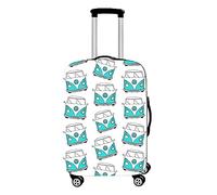 JUZGTSIT Custodia per trolley con stampa 3D per auto, adatta per la maggior parte delle borse con cerniera (S,Cartoon), copertura elastica per valigie, Macchina blu., M, Classico