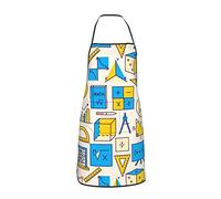 JUZGTSIT Grembiule unisex con formule matematiche e scienze, lavagna nera, per chef, casa, cucina, pittura, giardinaggio, barbecue, 5, Taglia unica