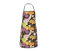 JUZGTSIT Grembiule unisex con formule matematiche e scienze, lavagna nera, per chef, casa, cucina, pittura, giardinaggio, barbecue, 2, Taglia unica