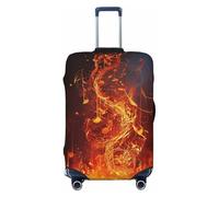 JUZGTSIT Red Flame Music Note for TSA Approved, Fit 18-32 Inch Black, L Elastic Luggage Cover Protector, Nero , XL, Classico