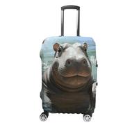 JUZGTSIT Simpatico ippopotamo per portare avanti per TSA approvato manicotto adatto a 45-81 cm, stile, piccolo elastico bagagli copertura valigia copre Protector, Stile:, XL, Classico