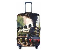 JUZGTSIT Steam Little Train Print - Copertura elastica per valigie da 45-71 cm, bianco, S, Classico