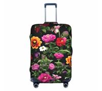 JUZGTSIT Thug Life - Copertura elastica per valigie da 45-71 cm, stampa floreale, bianco, XL, Classico