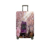 JUZGTSIT Train Print (Village, L (66-71 cm)) Copertura elastica per valigie, Sakura 2, M, Classico