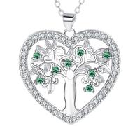 JUZICHEN Collana Albero Della Vita Per Donna, Collana In Argento 925 Sterling Per Donna, Ipoallergenico, Con Confezione Regalo (F1)