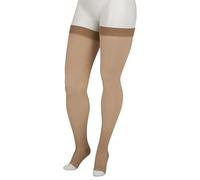Juzo Basic Thigh High w/ Silicone Dot Band 30-40mmHg Open Toe, III, beige by Juzo